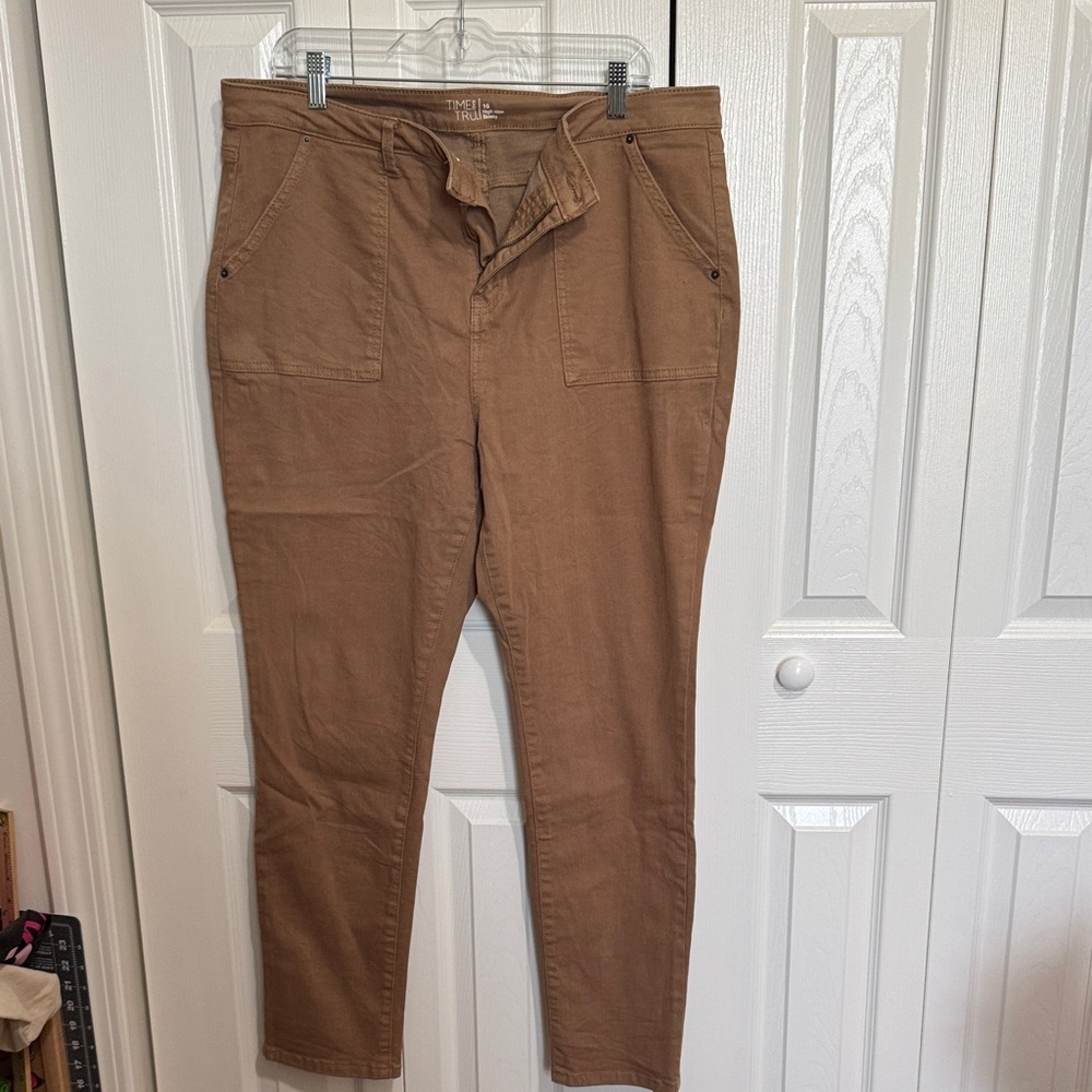 Time and Tru Women's Straight Leg Jeans - Brown